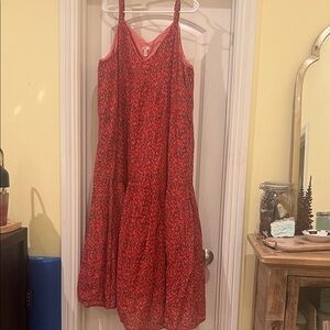 Joie Red Patterned Maxi Dress